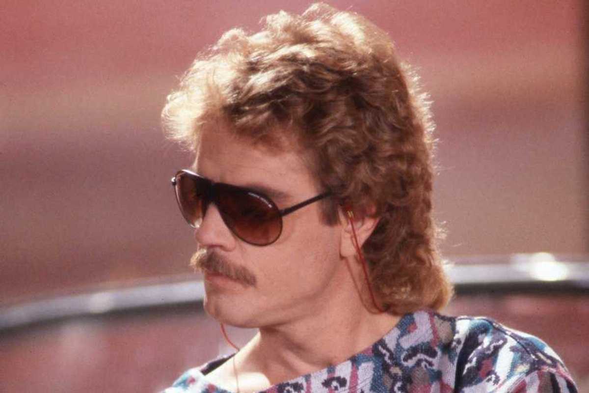 Drummer Frank Beard of American rock band ZZ Top at their concert in Munich, Germany 1986.