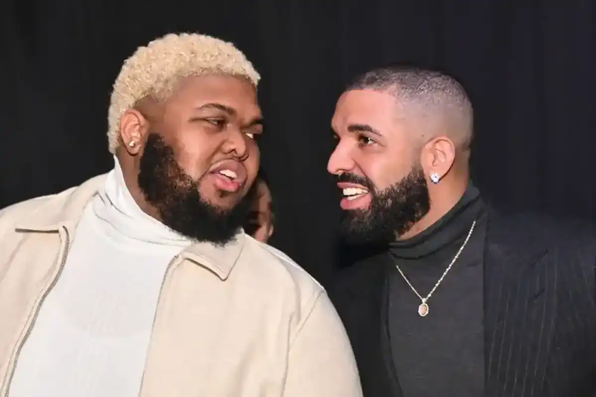 Druski and Drake attend The Future: A Gentlemans Club at a private location on Nov. 17, 2021, in Atlanta.