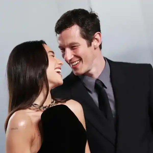 Dua Lipa and Callum Turner at the 2026 Vanity Fair Oscar Party held at the Los Angeles County Museum of Art on March 15, 2026, in Beverly Hills, Calif.