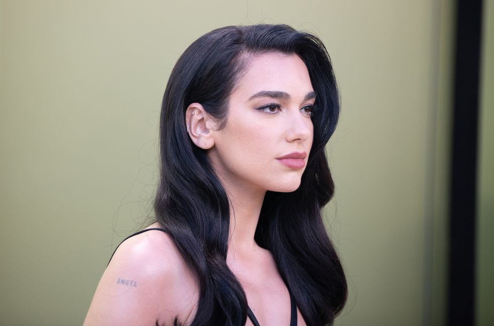 Dua Lipa at the Versace Fall-Winter 2023 Fashion Show held at Pacific Design Center on March 9, 2023 in West Hollywood, Calif.