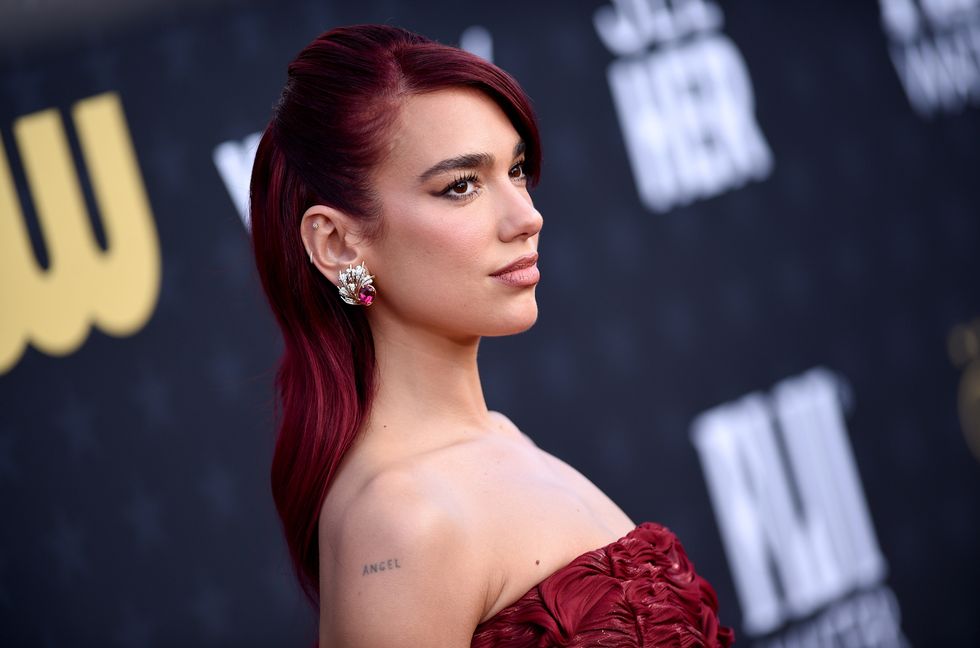 Dua Lipa attends the 29th Annual Critics Choice Awards at Barker Hangar on Jan. 14, 2024 in Santa Monica, Calif.