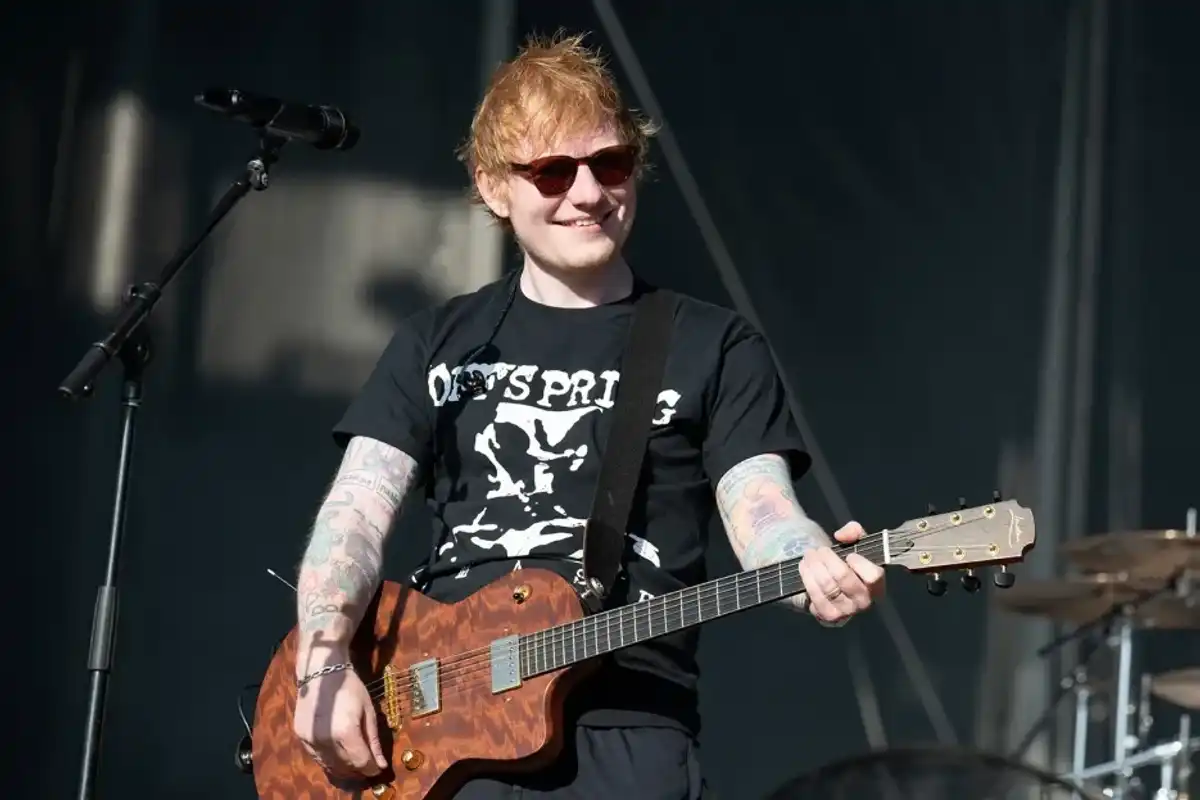 Ed Sheeran performs on day 3 of BottleRock Napa Valley at Napa Valley Expo on May 26, 2024 in Napa, California.