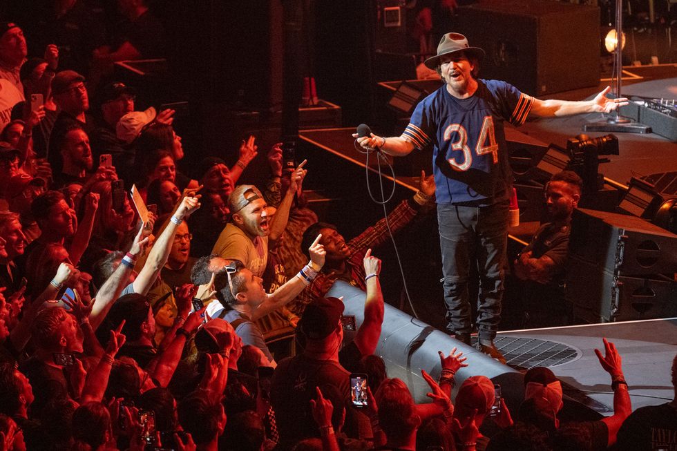 Eddie Vedder of Pearl Jam performs live on stage during the Dark Matter world tour at Madison Square Garden on Sept. 4, 2024 in New York City.