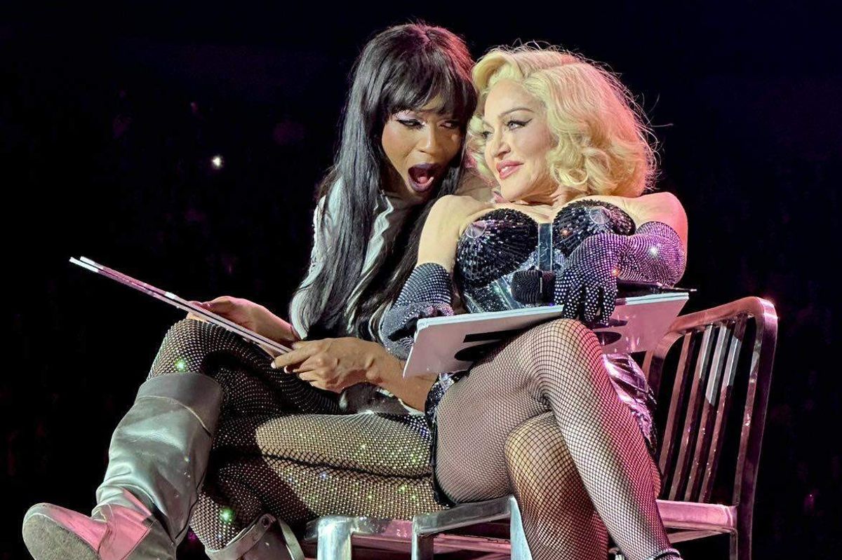 Elle Barbara and Madonna at the Bell Centre in Montreal