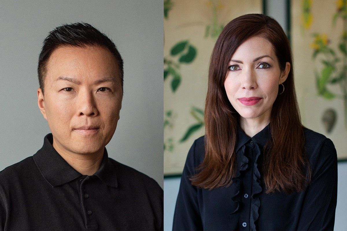 Eric Wong (left) and Kristen Burke