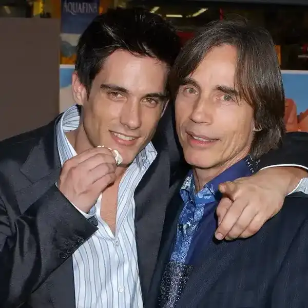 Ethan Browne and dad Jackson Browne during "Raising Helen" Los Angeles Premiere in Hollywood, California, on May 24, 2004.