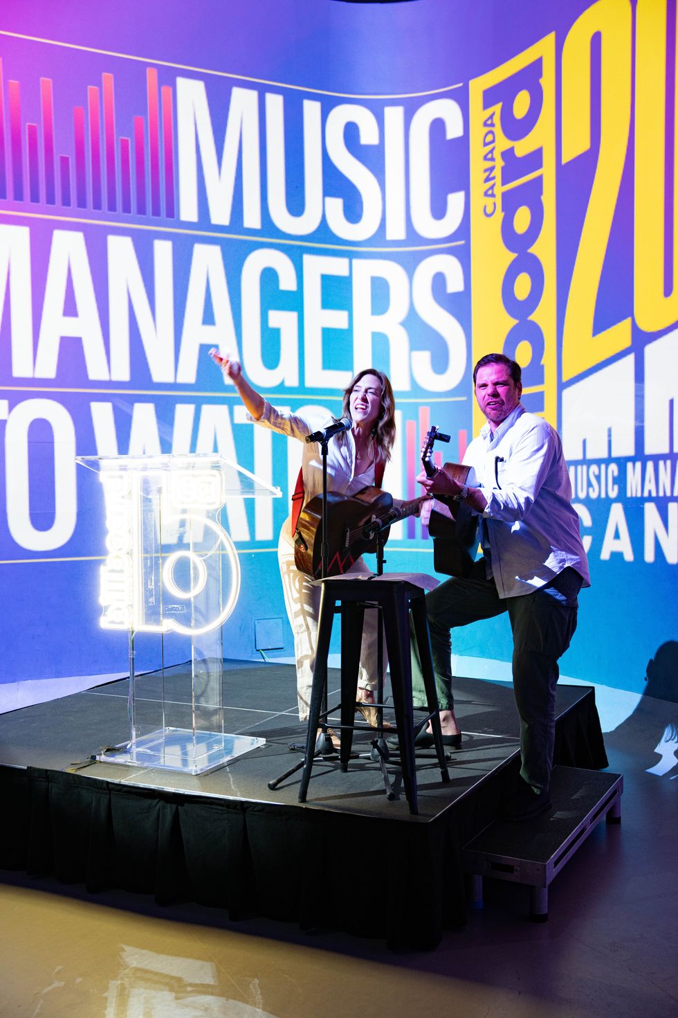 Feist and Bahamas duet to introduce MMF Honour Roll winner Robbie Lackritz at Billboard Canada Managers to Watch on June 11 at the Illuminarium in Toronto.