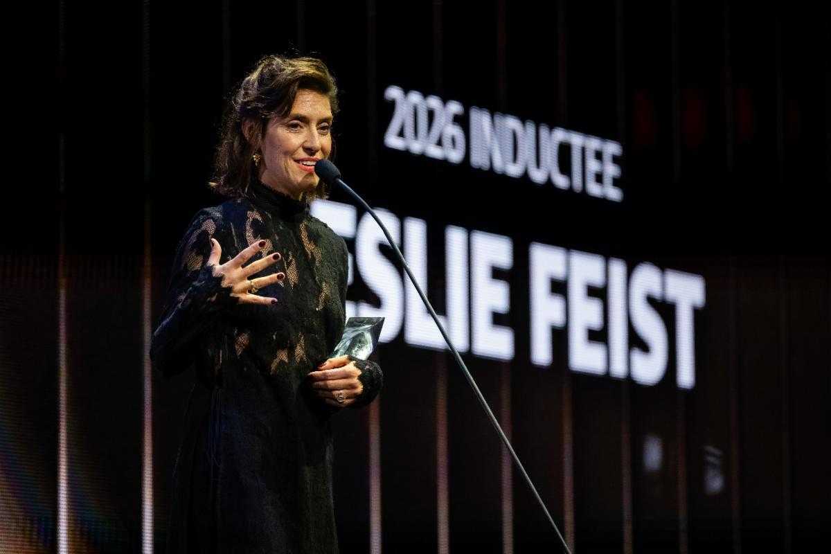Feist at the Canadian Songwriters Hall of Fame 2026 gala at Massey Hall in Toronto.