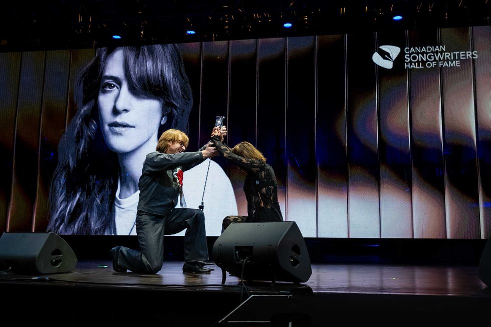 Finneas and Feist at 2026 Canadian Songwriters Hall of Fame in Toronto.