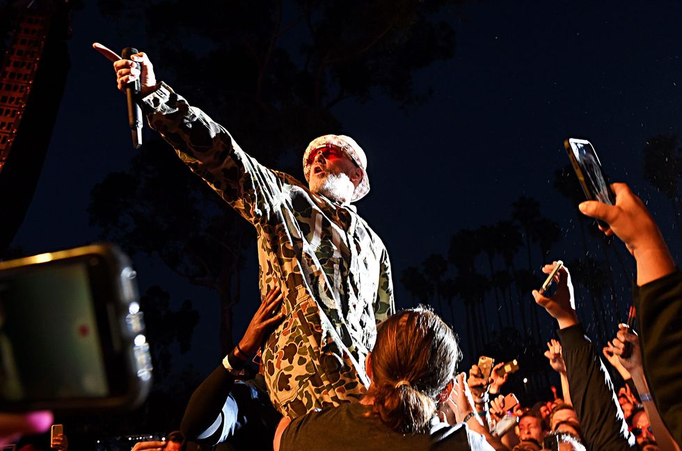 Fred Durst of Limp Bizkit performs at KROQ Weenie Roast & Luau at Doheny State Beach on June 8, 2019 in Dana Point, Calif.