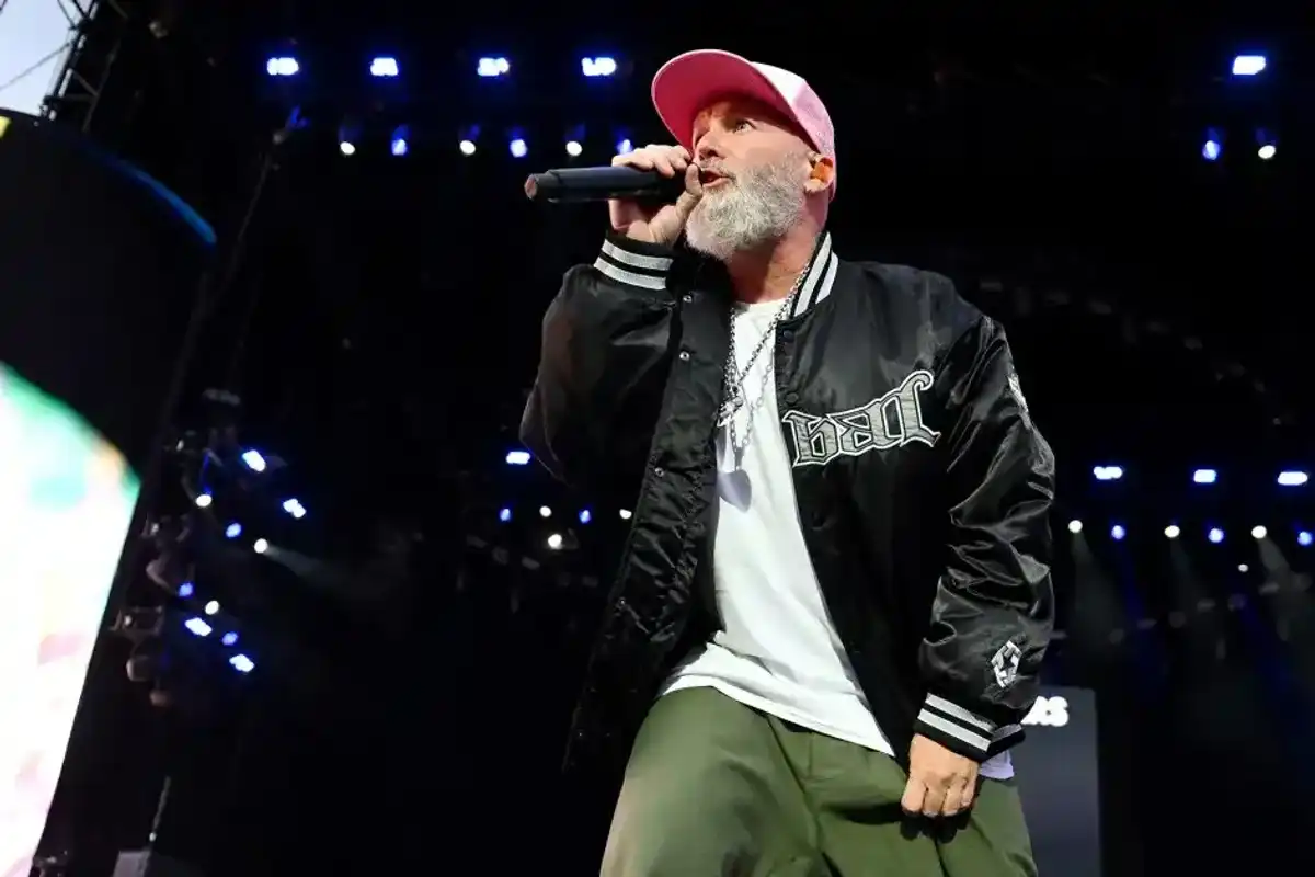 Fred Durst of Limp Bizkit performs onstage during Leeds Festival at Bramham Park on August 24, 2025 in Leeds, England.