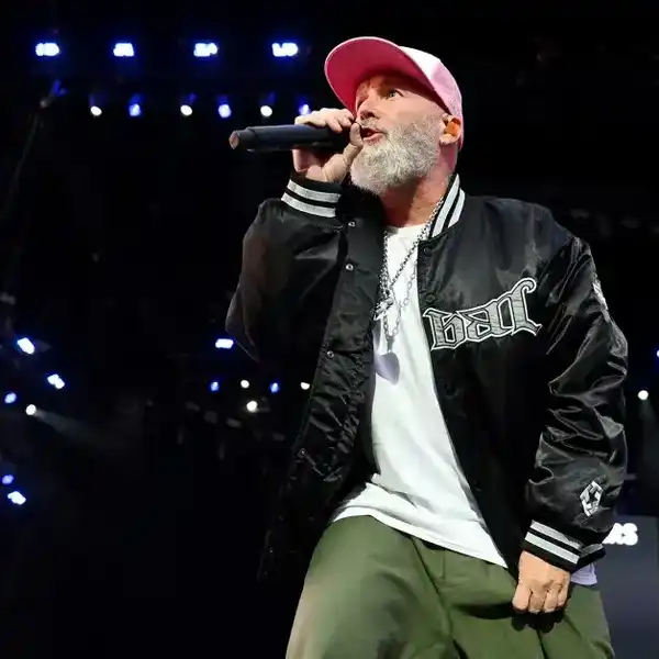 Fred Durst of Limp Bizkit performs onstage during Leeds Festival at Bramham Park on August 24, 2025 in Leeds, England.