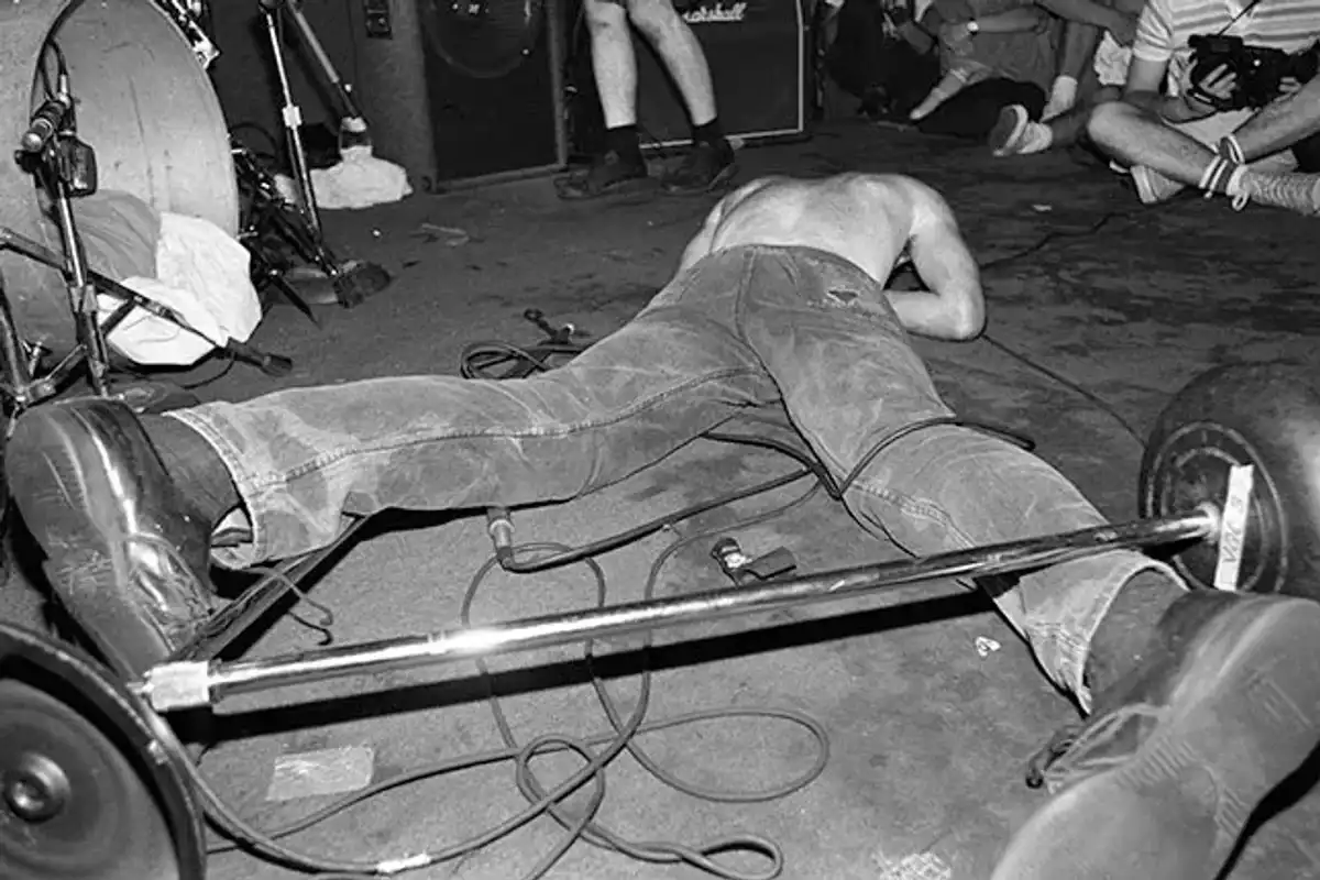 Fugazi shown in a scene from Salad Days: A Decade of Punk in Washington, D.C.