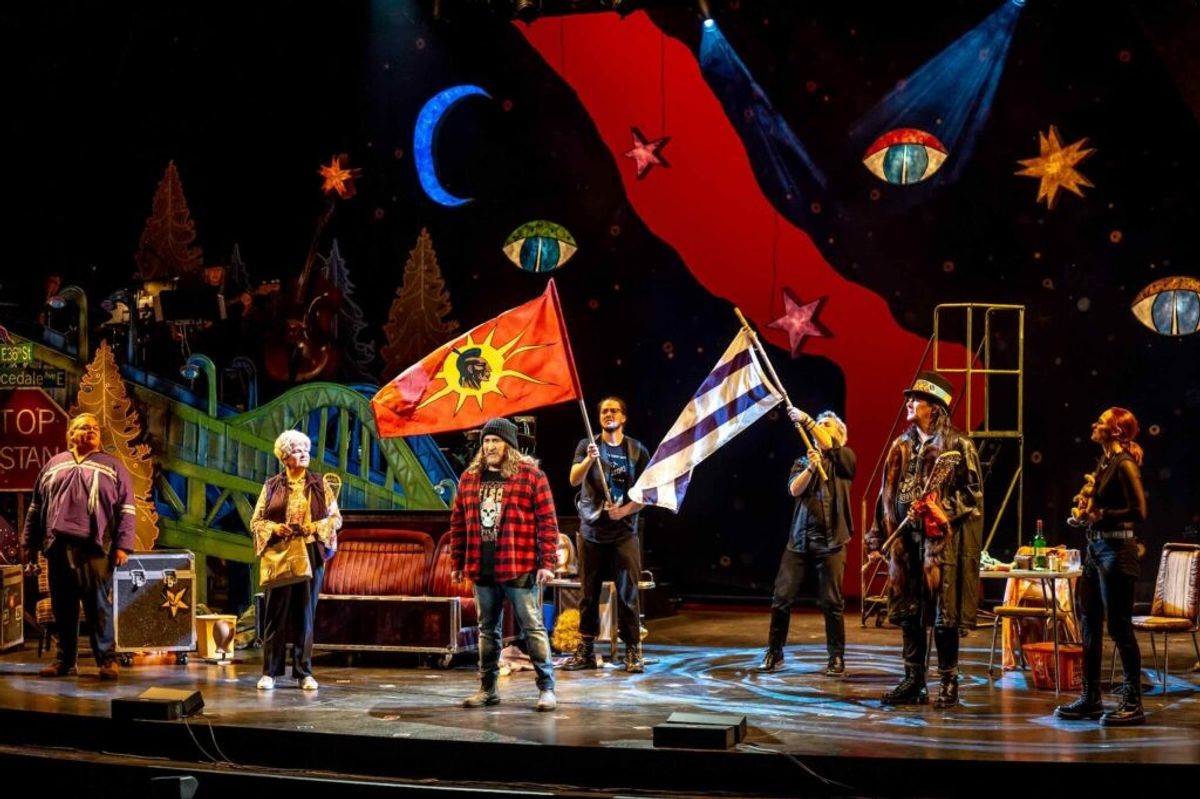 Full cast of 'Beautiful Scars' onstage