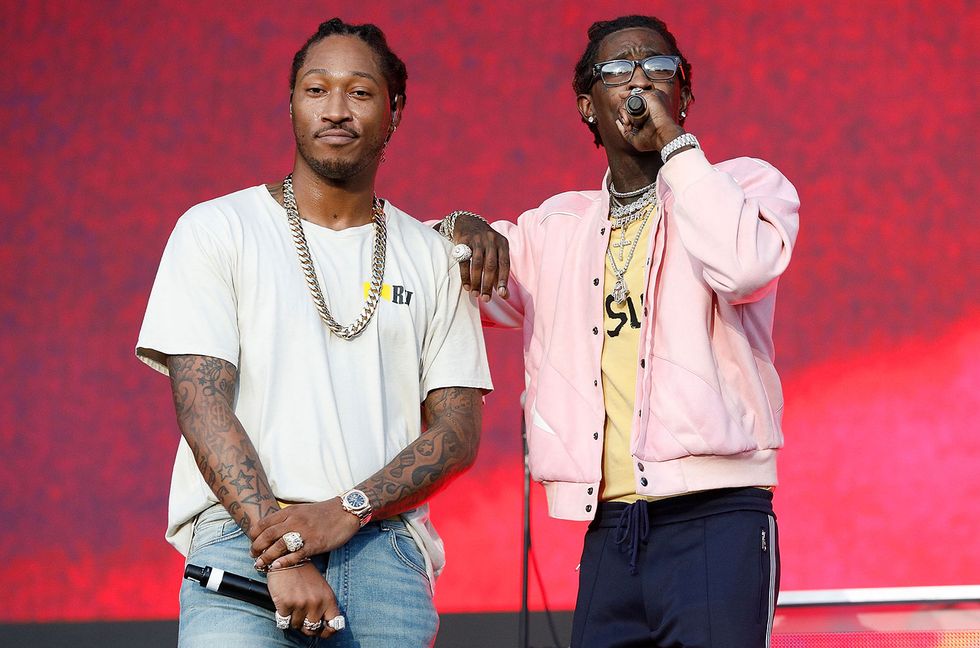 Future and Young Thug perform onstage during Day 2 at The Meadows Music & Arts Festival at Citi Field on Sept. 16, 2017 in New York City. 