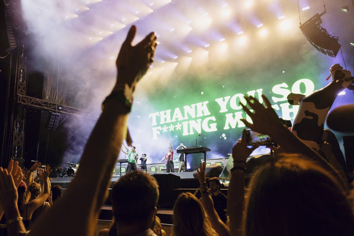 Glass Animals performs at Osheaga 2025.