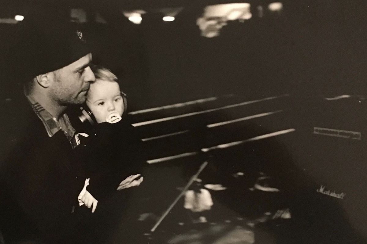 Gord Downie with a young Willo Downie