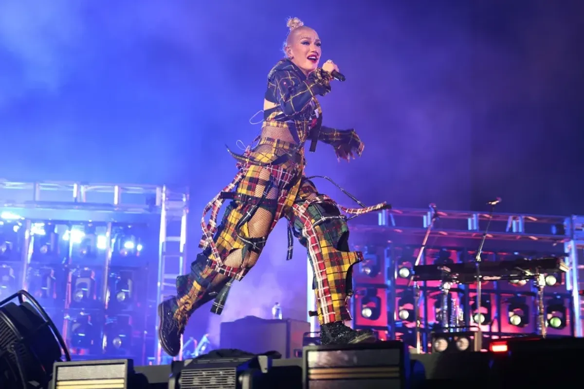 Gwen Stefani performs with No Doubt at Coachella on Saturday, April 13, 2024.
