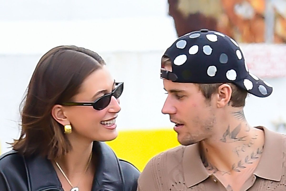 Hailey Bieber and Justin Bieber are seen on August 29, 2023 in New York City.