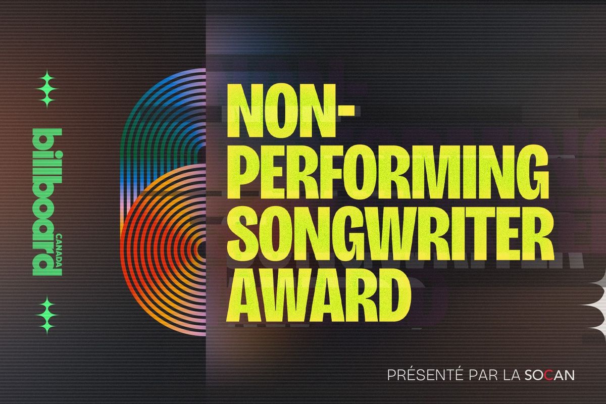 Billboard Canada présente le premier prix d'auteur-compositeur non-interprète du pays en partenariat avec la SOCAN