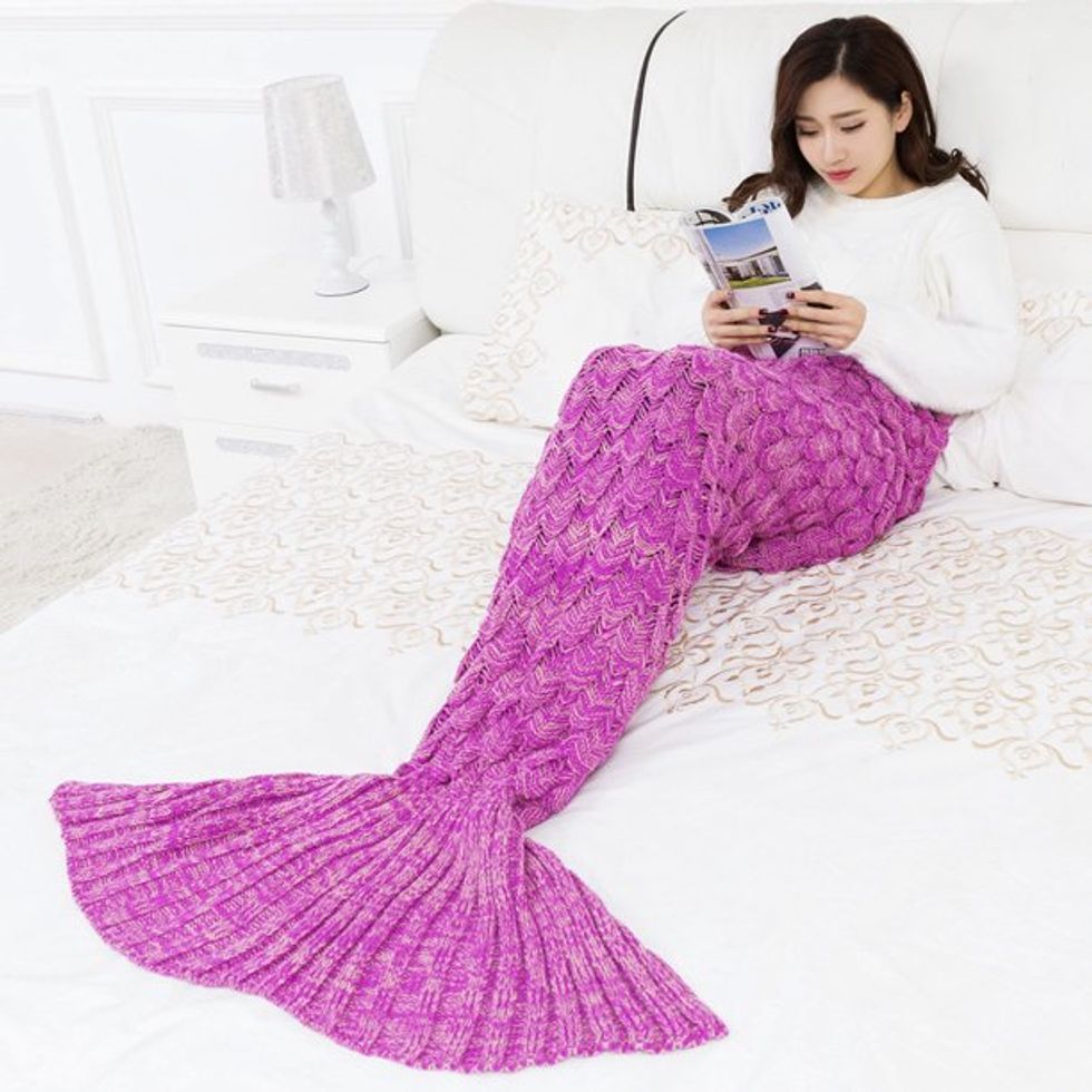 Channel Your (Cozy) Little Mermaid With This $21 Mermaid Blanket