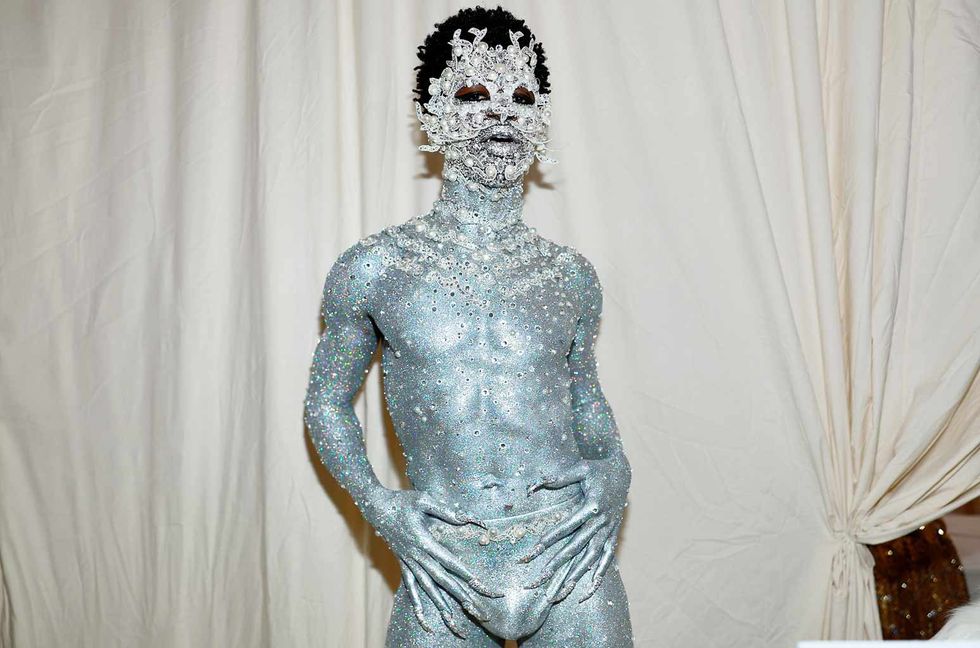 Lil Nas X Makes the Whole Met Gala Shimmer in His Bold Bejeweled Look