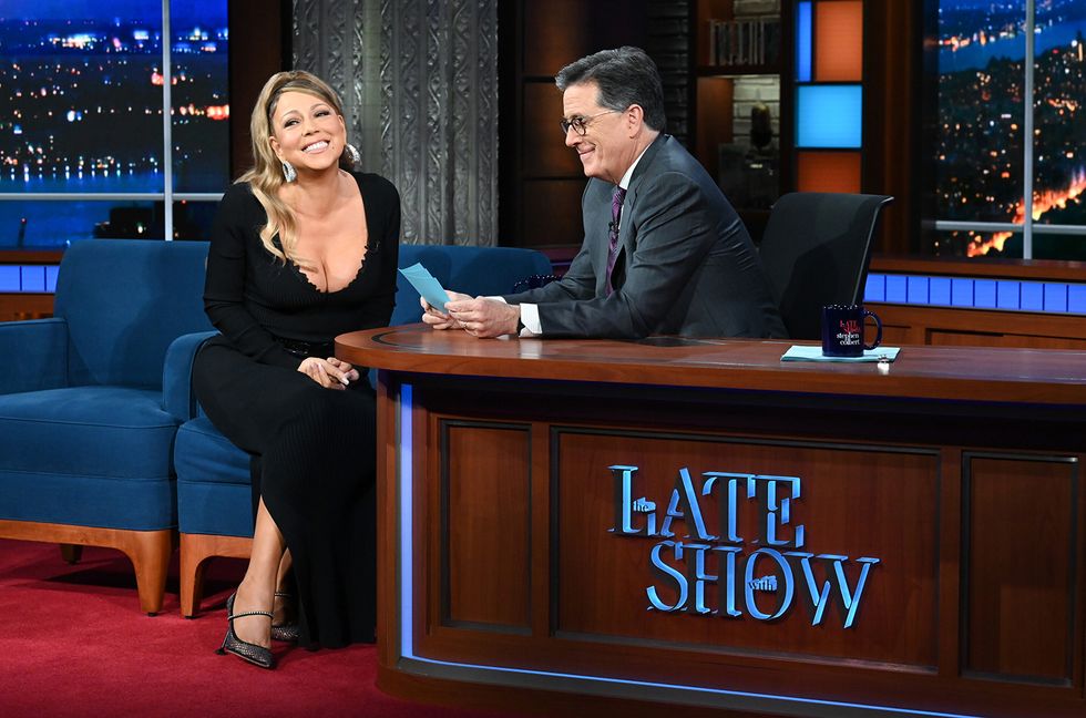 Mariah Carey Clarifies ‘Queen of Christmas‘ Mess, Harmonizes With Stephen Colbert During ’Colbert Questionert’