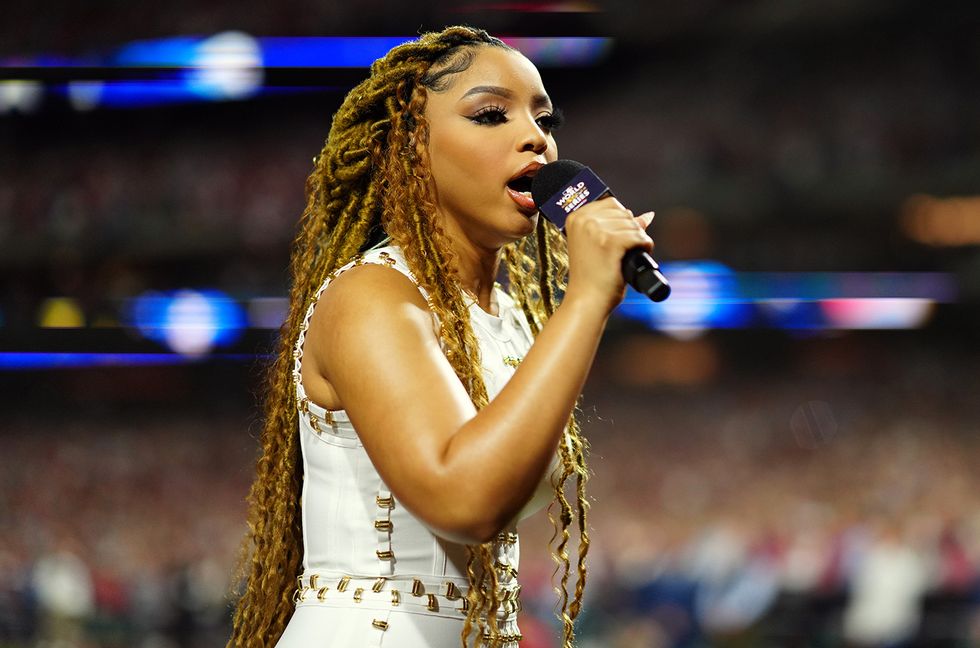 Chlöe Bailey Delivers the National Anthem at Game 3 of the 2022 World Series: Watch