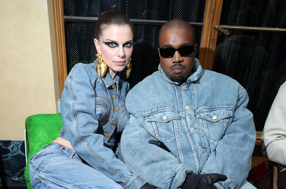 Kanye West and Julia Fox Share Passionate French Kiss in Paris