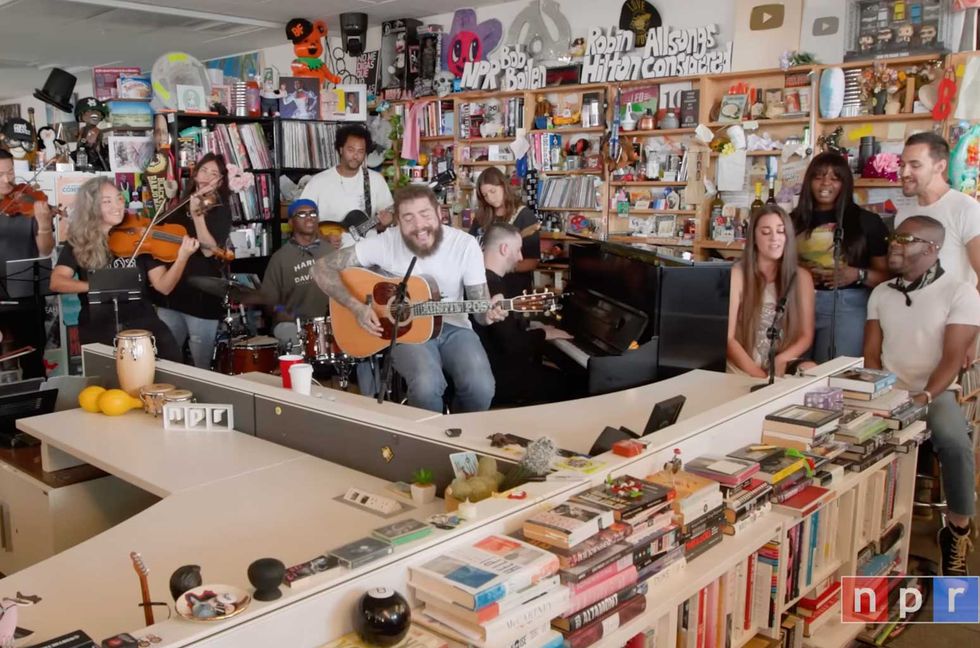 Post Malone Nervously Sings ‘Sunflower,’ ‘Circles’ & More Hits for NPR’s Tiny Desk: Watch