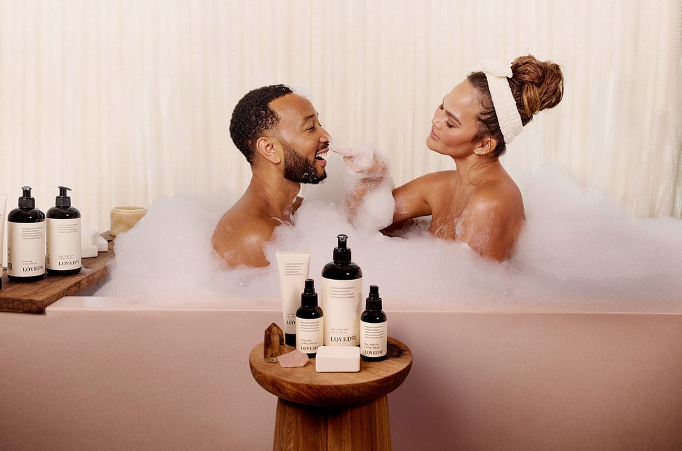 John Legend & Chrissy Teigen Star in Sudsy New Campaign for His Loved01 Skincare Brand
