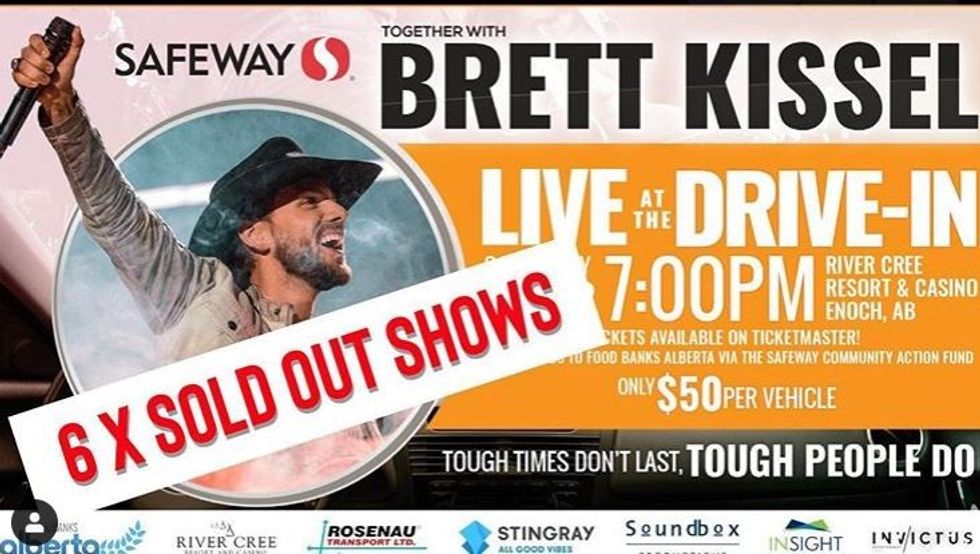 Brett Kissel Sells Record-Breaking 6 Drive-In Concerts In AB