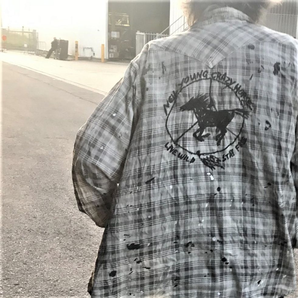 Neil Young Selling Flannel Shirts For Wild Horses