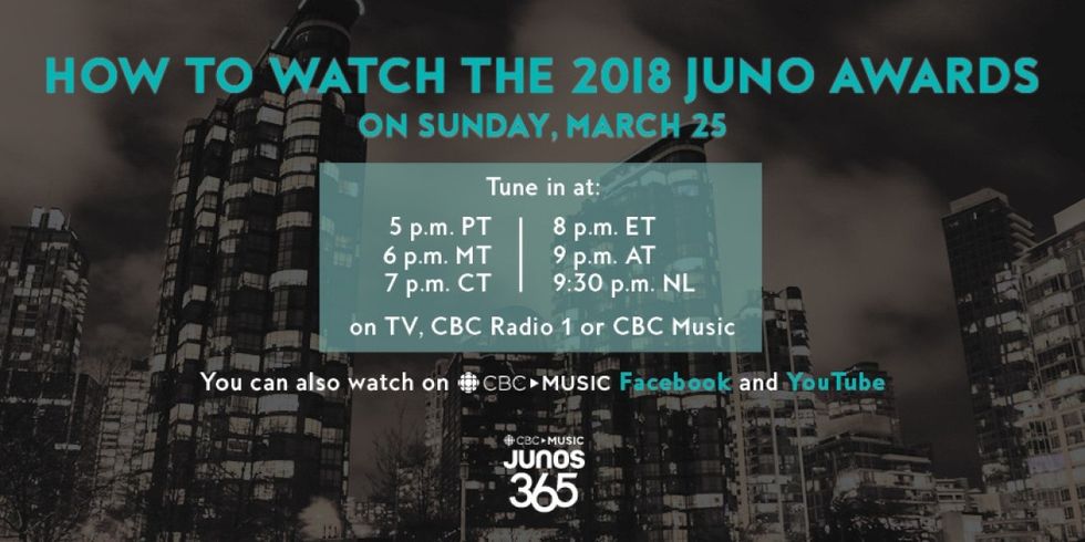 How to Watch The 2018 Juno Awards & Saturday Gala Event