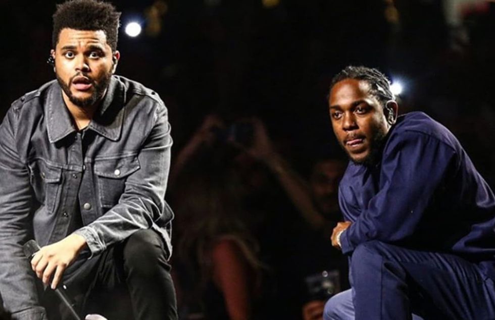 The Weeknd with Kendrick Lamar Own This Week's Radio Chart