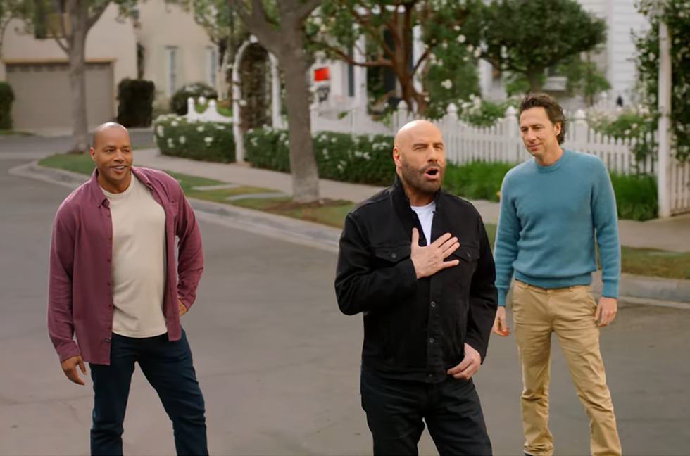 John Travolta Makes Zach Braff & Donald Faison’s ‘Wildest Fantasies’ Come True With T-Mobile Super Bowl Commercial
