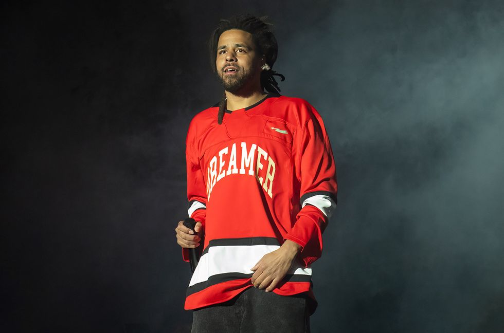 J. Cole performs at the 2024 Dreamville Music Festival at Dorothea Dix Park on April 7, 2024.