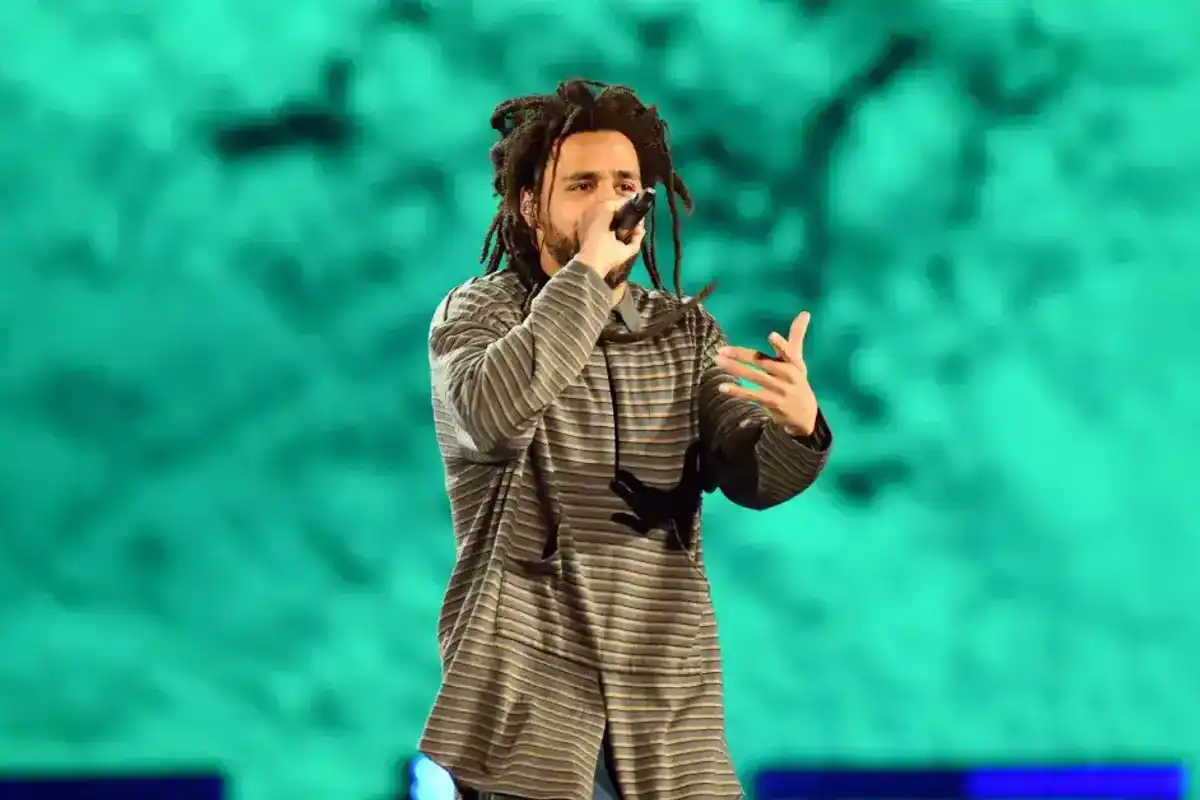 J. Cole performs onstage at the 2023 iHeartRadio Music Festival at the T-Mobile Arena on September 22, 2023 in Las Vegas, Nevada.