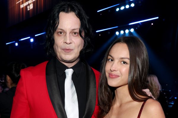 Jack White and Olivia Rodrigo attend the 2025 Rock & Roll Hall of Fame Induction Ceremony at Peacock Theater on Nov. 8, 2025 in Los Angeles, Calif.