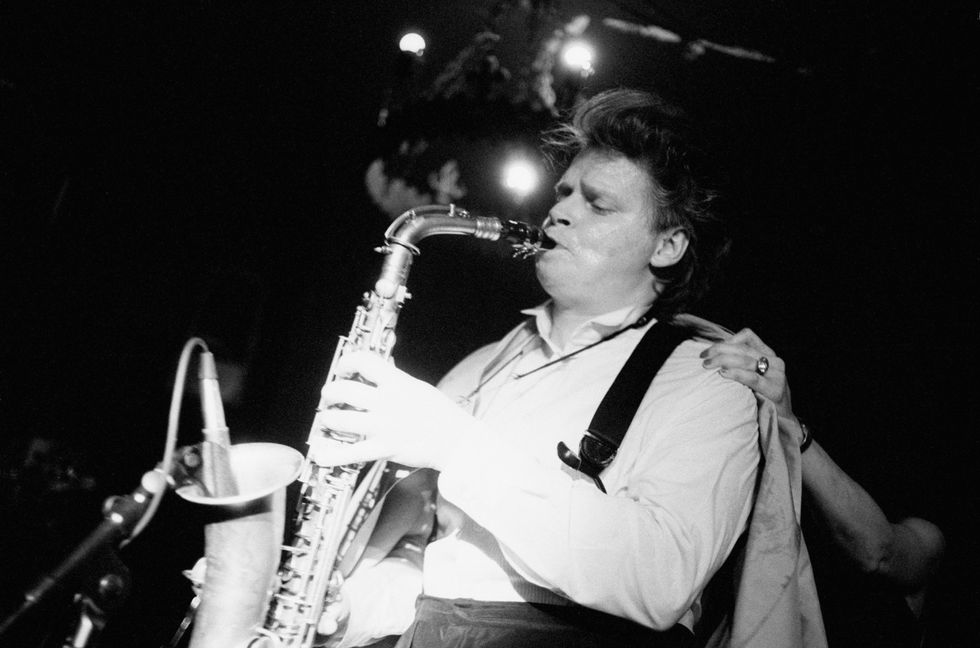 James Chance, alto saxophone, performs at the Winston on 30th September 1996 in Amsterdam, Netherlands.