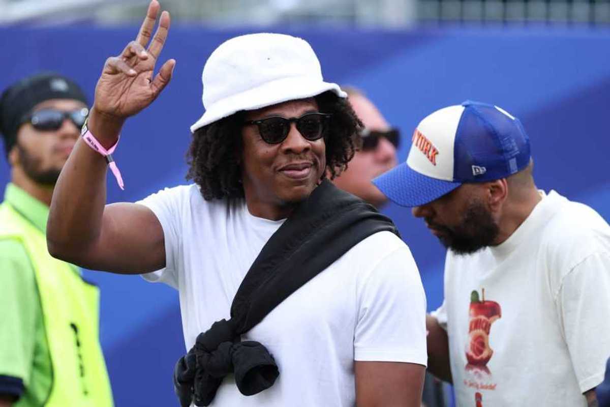 Jay-Z is seen before the FIFA World Cup 2026 Group E match between Cote D'Ivoire and Ecuador at Philadelphia Stadium on June 14, 2026, in Philadelphia.