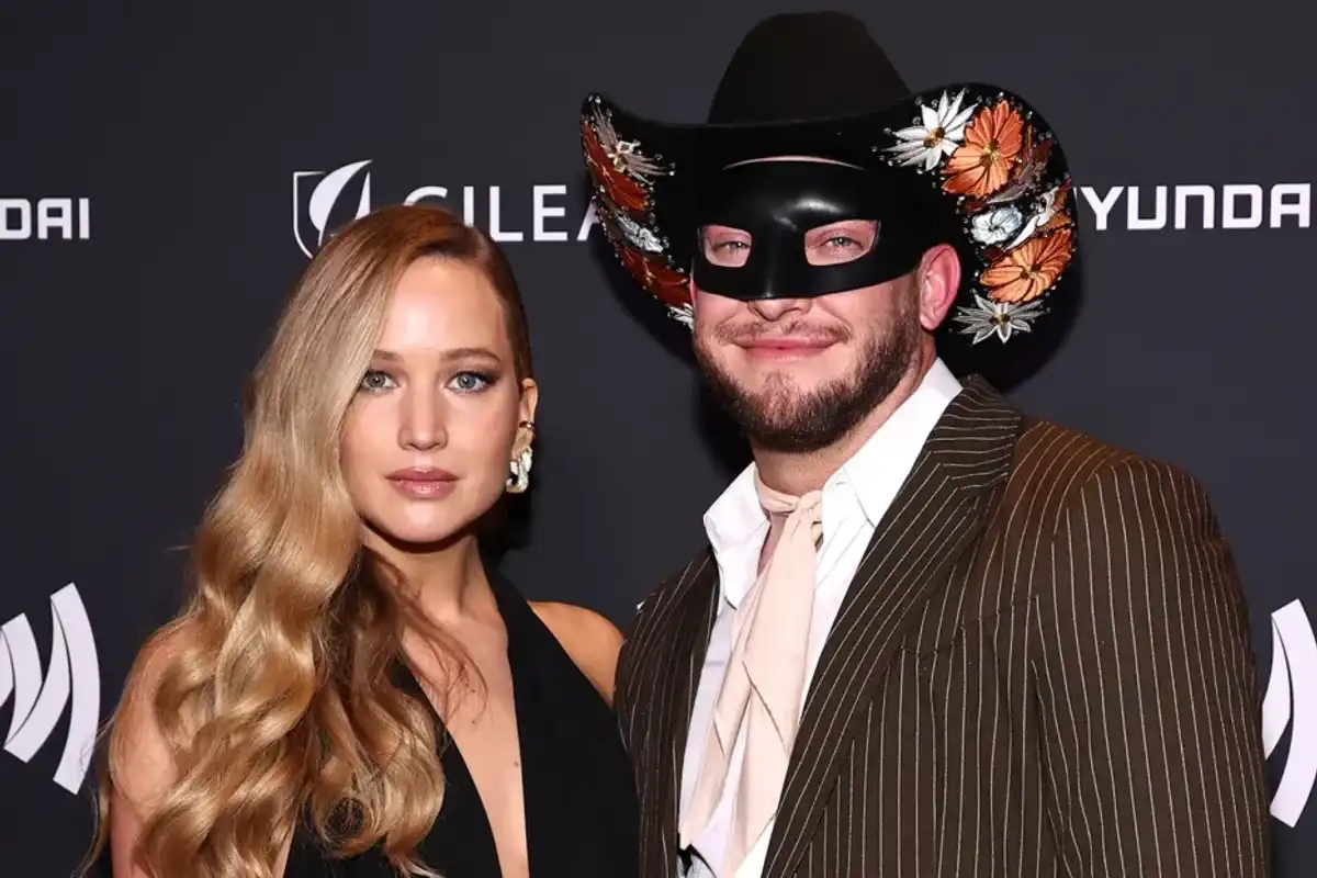 Jennifer Lawrence and Orville Peck attend the 35th Annual GLAAD Media Awards New York on May 11, 2024, in New York City.