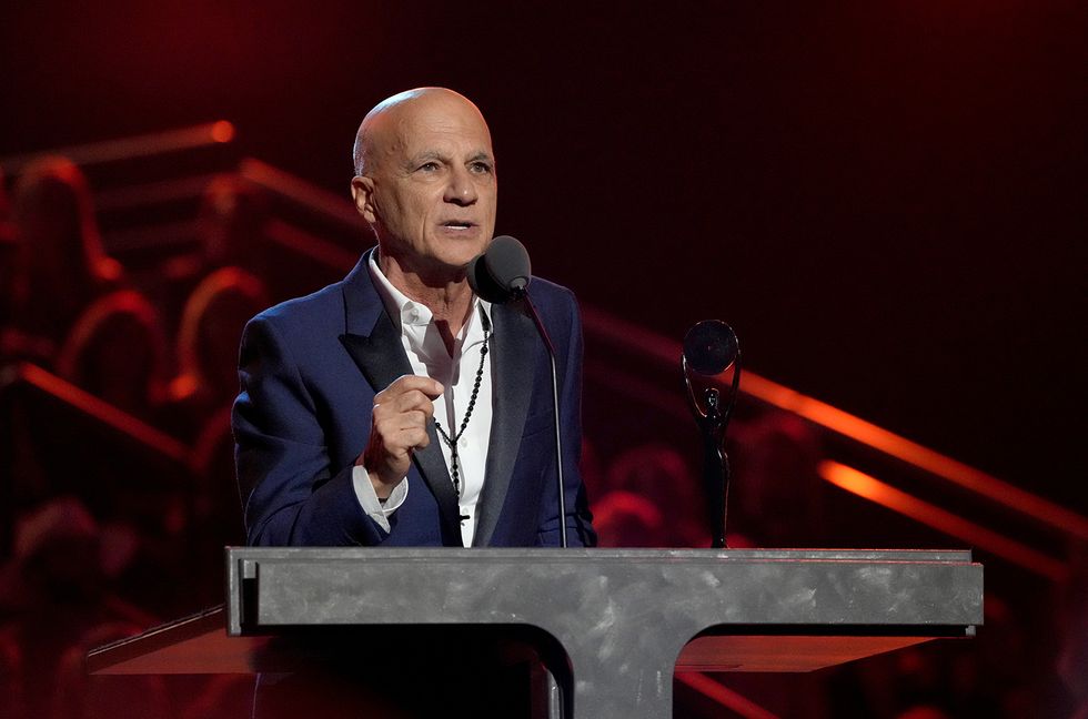 Jimmy Iovine speaks onstage during the 37th Annual Rock & Roll Hall of Fame Induction Ceremony at Microsoft Theater on November 05, 2022 in Los Angeles, California.