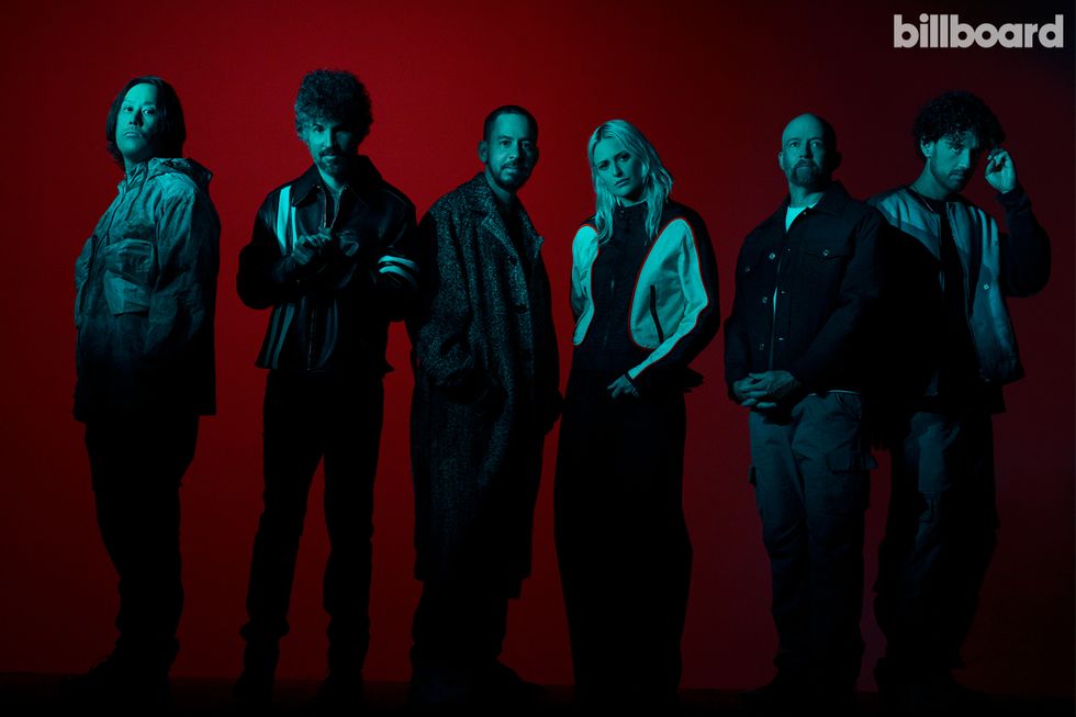 Joe Hahn, Brad Delson, Mike Shinoda, Emily Armstrong, Dave Farrell and Colin Brittain