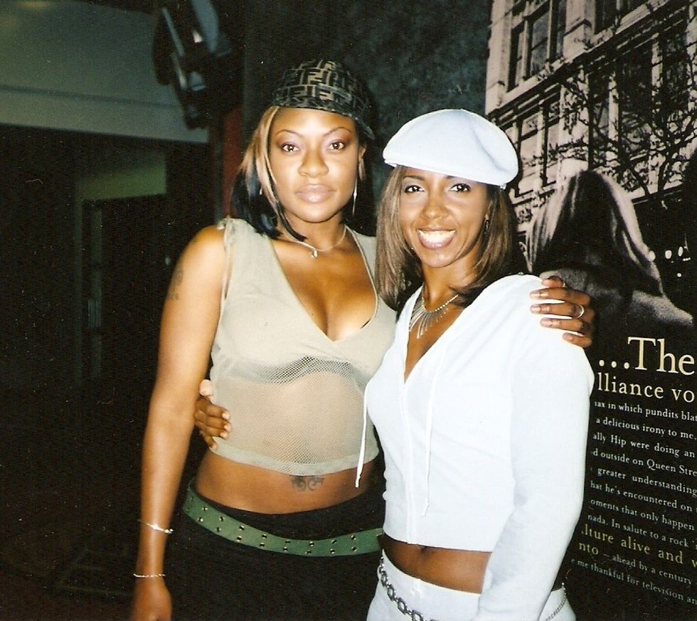 Jully Black and Honey Jam founder Ebonnie Rowe in the 1990s.