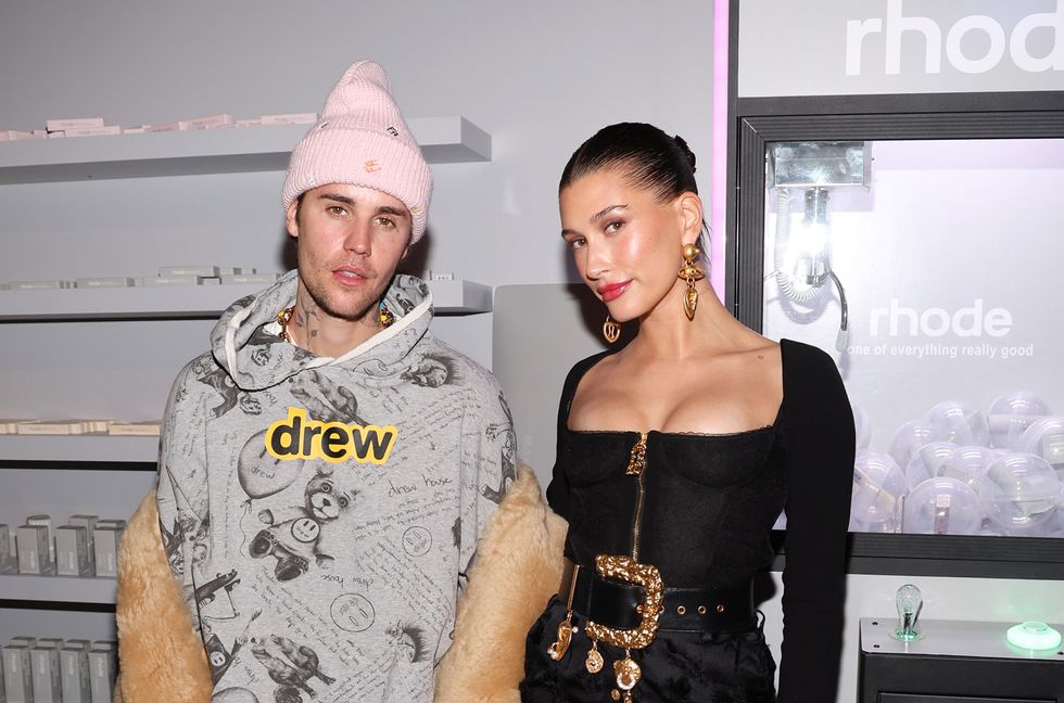 Justin Bieber and Hailey Bieber attend OBB Media’s Grand Opening of OBB Studios on January 14, 2023 in Hollywood, Calif.