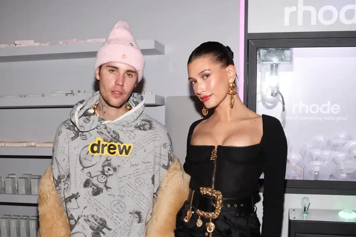 Justin Bieber and Hailey Bieber attend OBB Media’s Grand Opening of OBB Studios on January 14, 2023 in Hollywood, Calif.