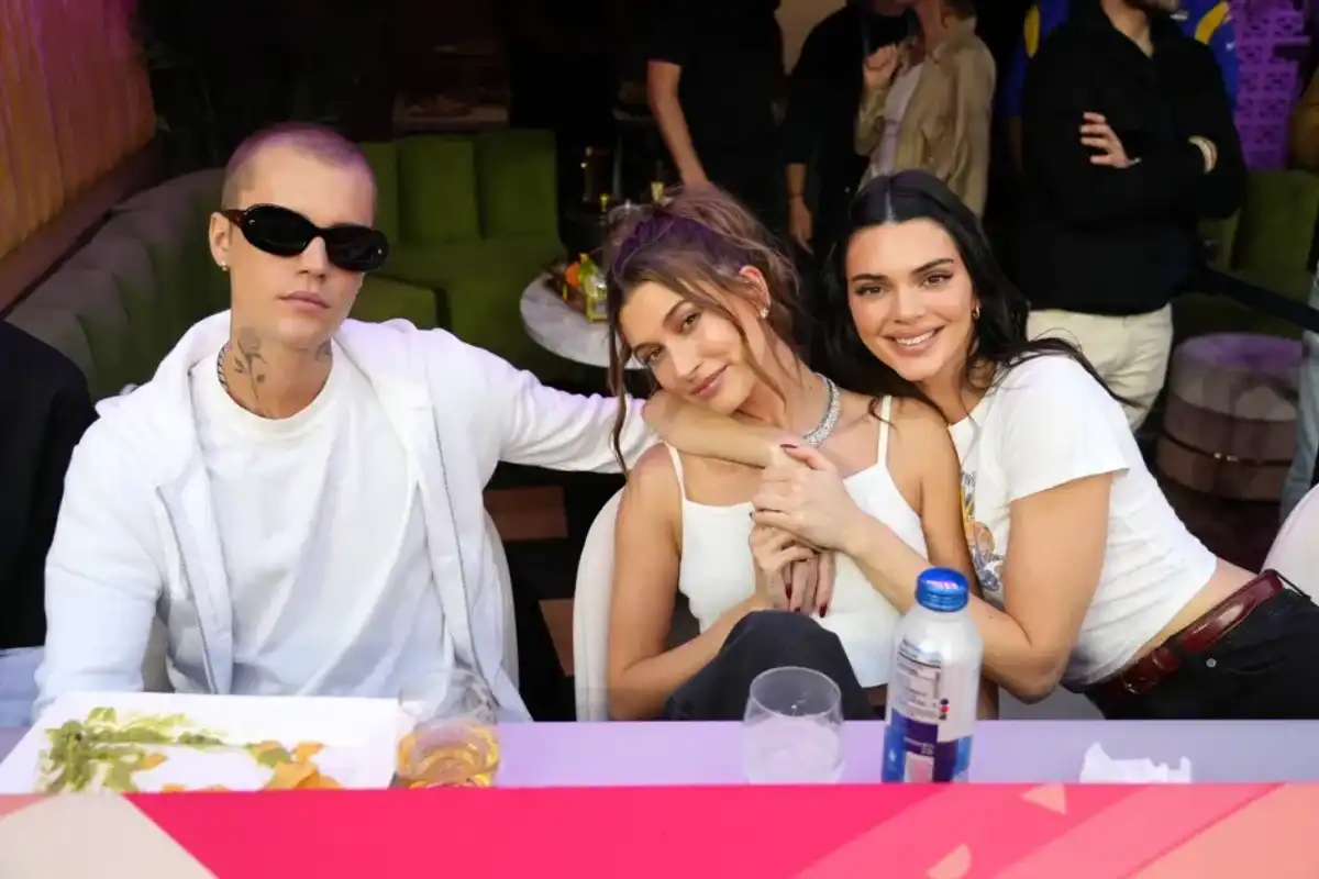 Hailey Bieber Pokes Fun at Candid Moment Between Justin and Kendall Jenner
