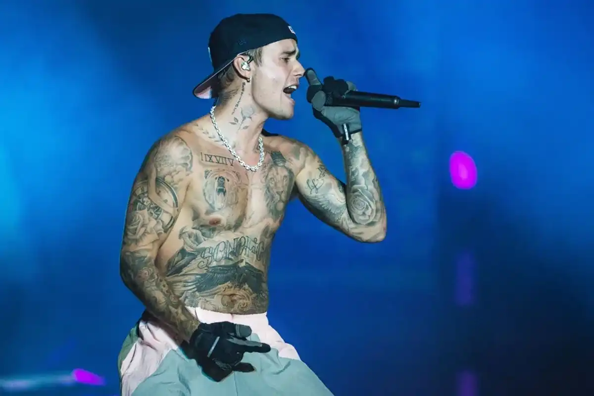 Justin Bieber performs on day three of Sziget Festival 2022 on August 12, 2022 in Budapest, Hungary.