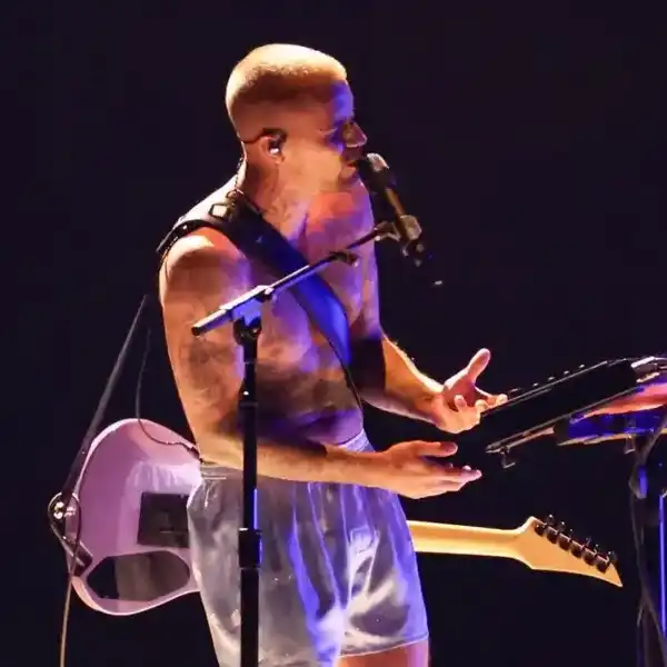 Justin Bieber performs on stage at the 68th GRAMMY Awards held at the Crypto.com Arena on Feb. 1, 2026, in Los Angeles.